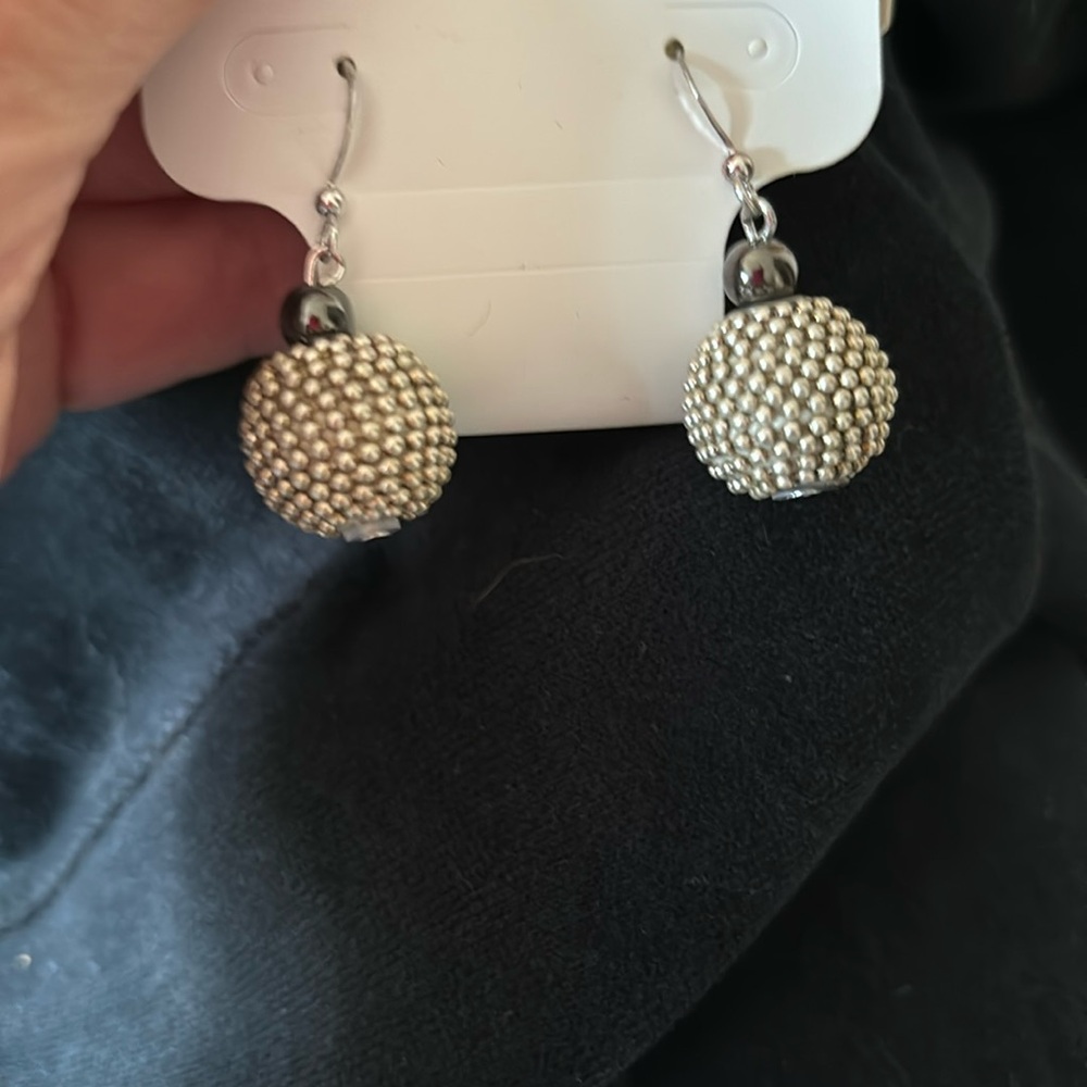 Silver bulb earrings Charming Charlie